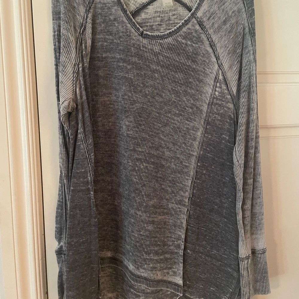 Acid Wash Black Lightweight Sweater